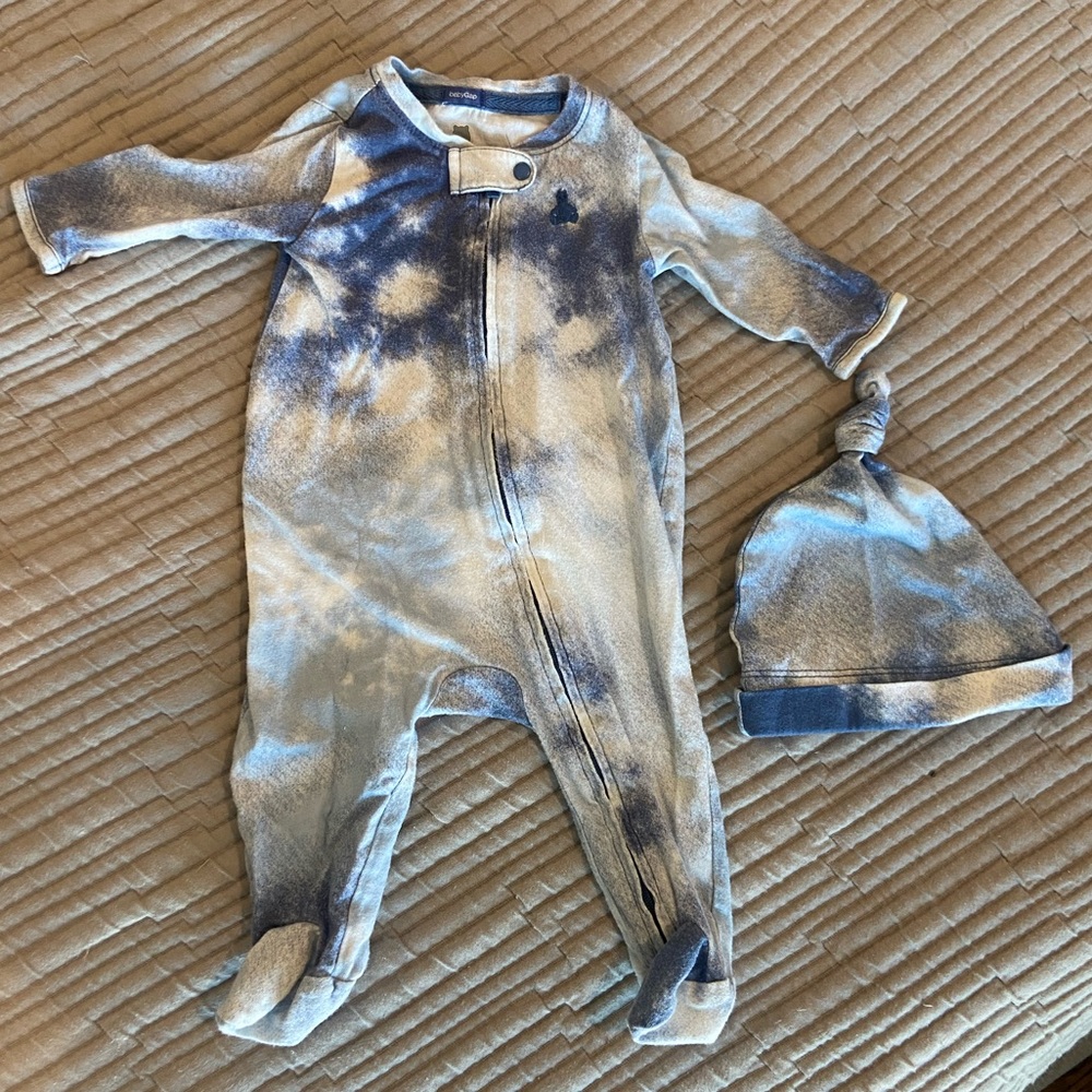 Tie dye baby gap newborn sleeper set